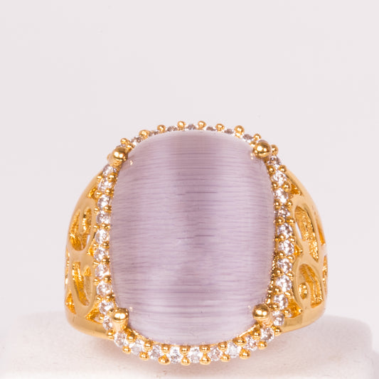 Kullattu Terässormus Valkoisella Emporia® Kristallilla