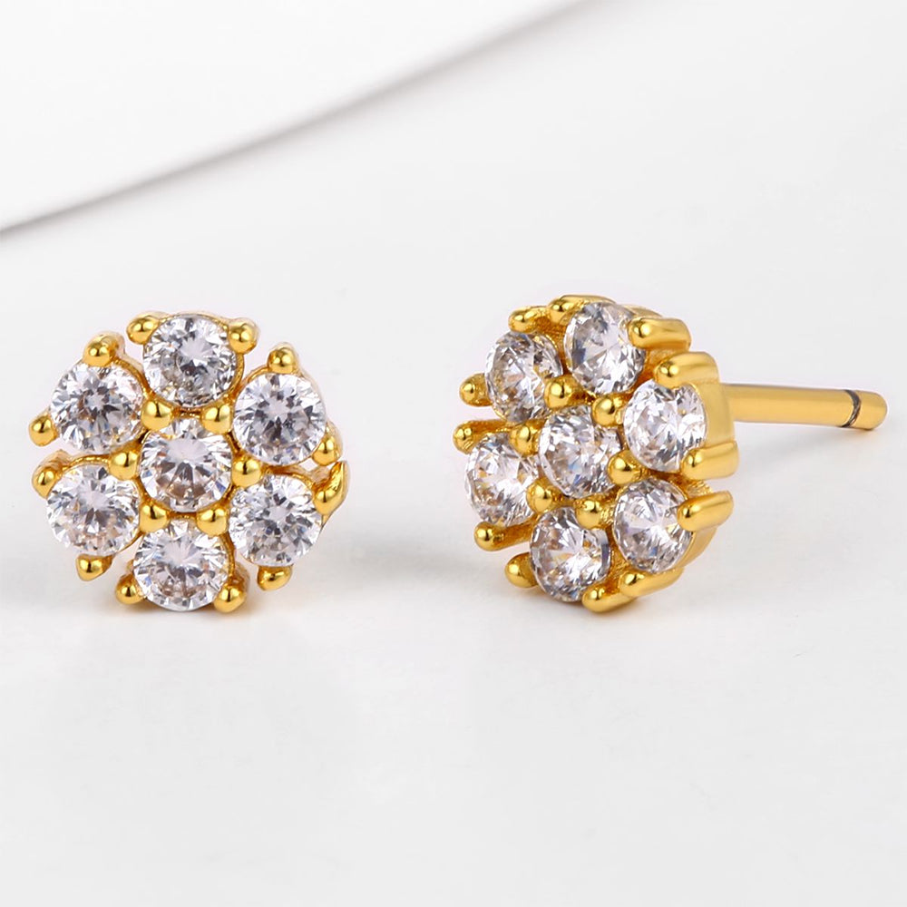 Kullattu TeräsKorvakorut Valkoisella Emporia® Kristallilla