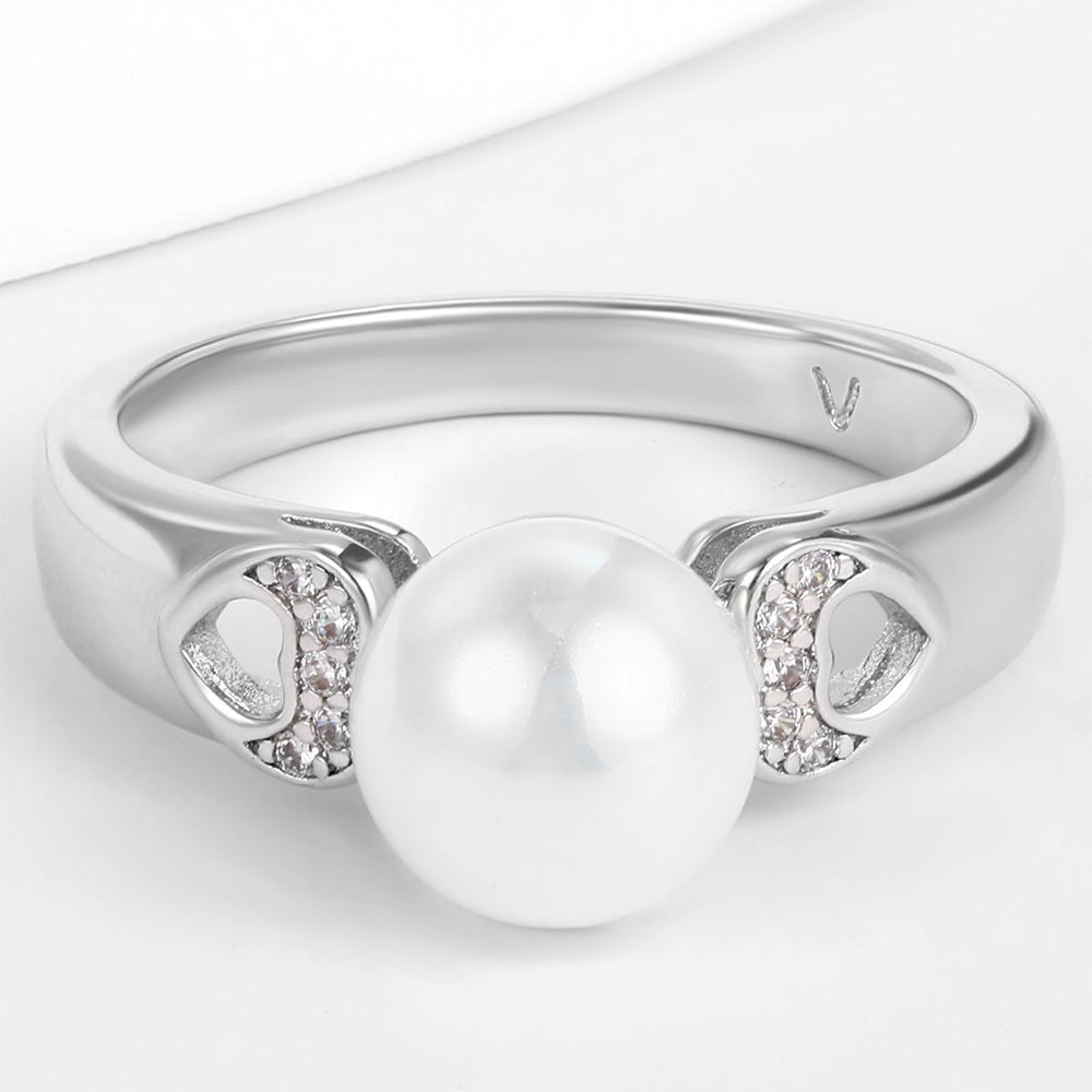 Kullattu TeräsSormus Valkoisella Emporia® Kristallilla 1 