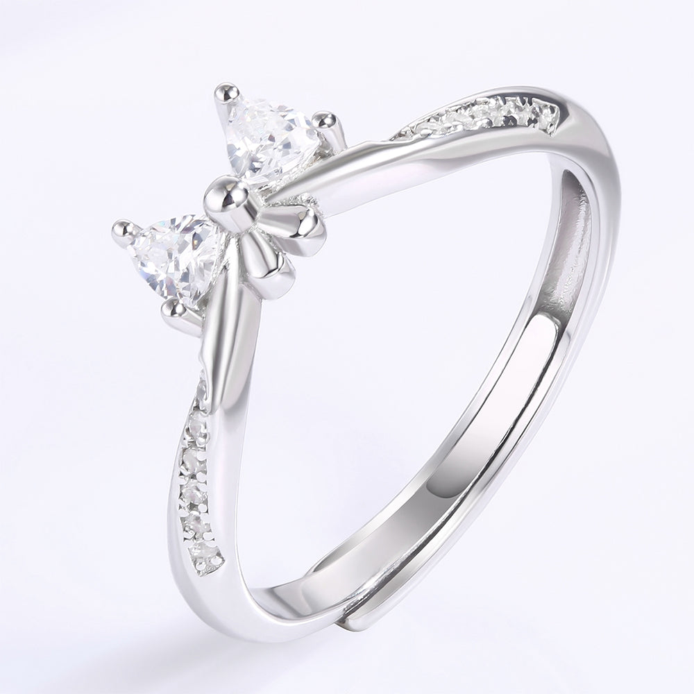 Kullattu TeräsSormus Valkoisella Emporia® Kristallilla 1 