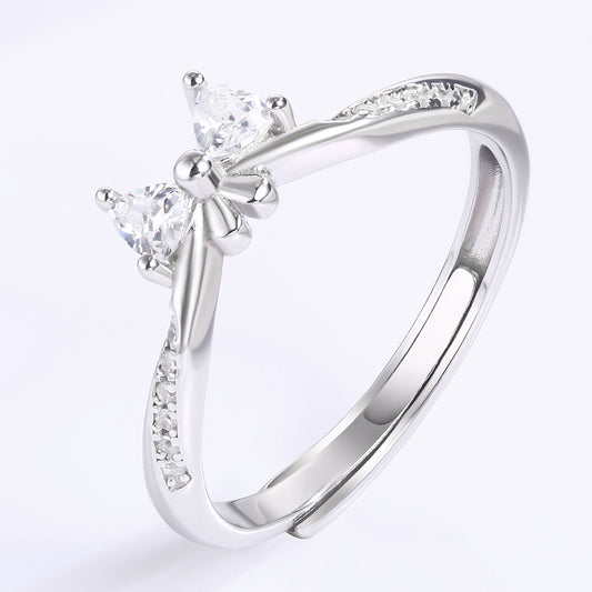 Kullattu TeräsSormus Valkoisella Emporia® Kristallilla