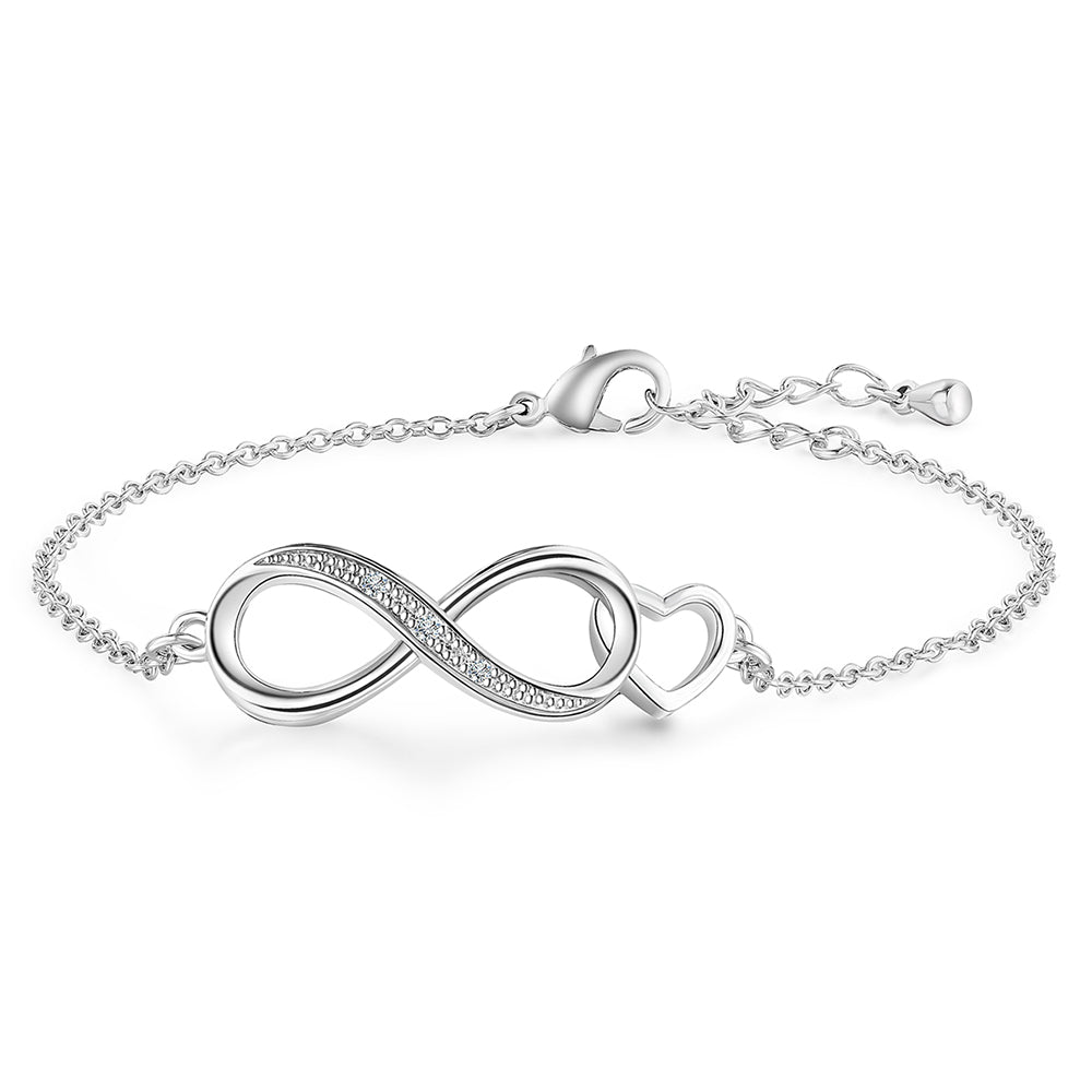 Kullattu TeräsRannekoru Valkoisella Emporia® Kristallilla 1 