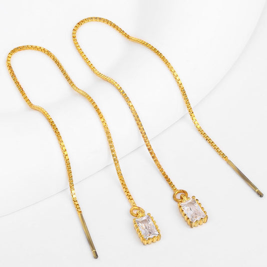 Kullattu TeräsKorvakorut Valkoisella Emporia® Kristallilla