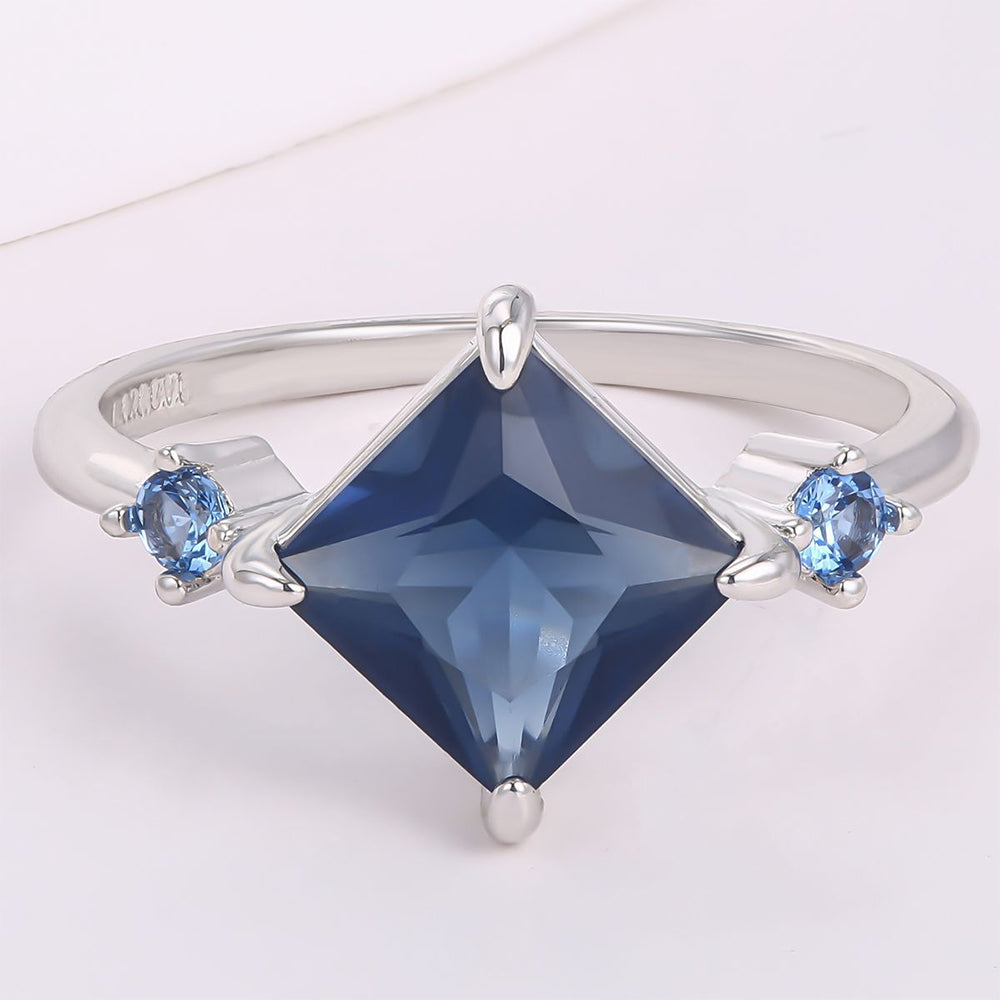 Kullattu TeräsSormus Sinisellä Emporia® Kristallilla 1 