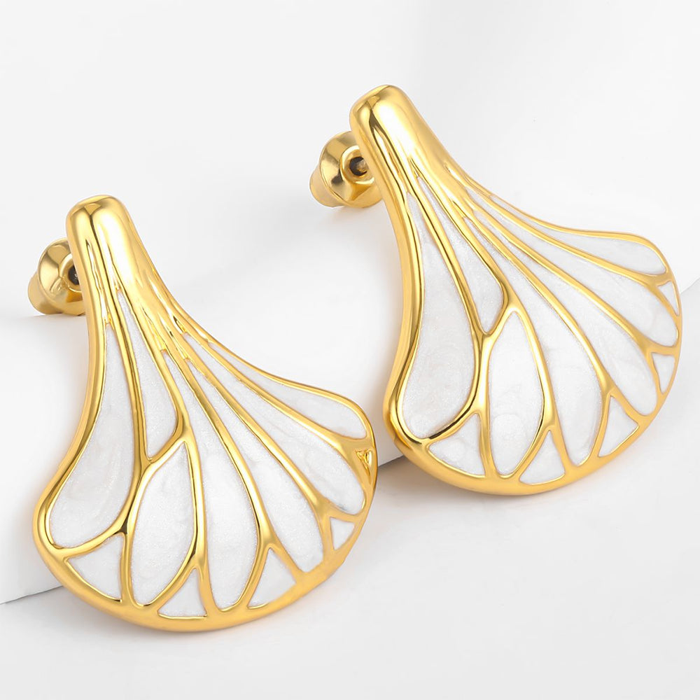 Kullattu TeräsKorvakorut Emaloidulla 1 