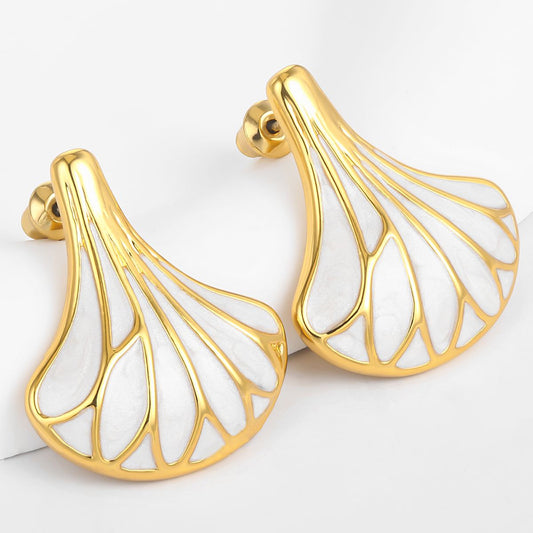 Kullattu TeräsKorvakorut Emaloidulla