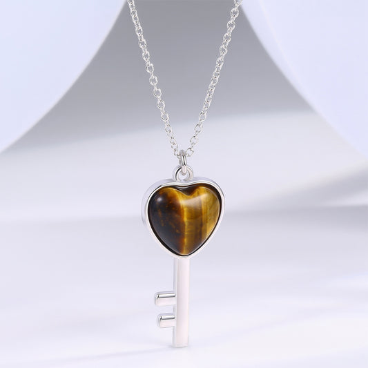 Kullattu TeräsKaulakoru Ruskealla Emporia® Kristallilla