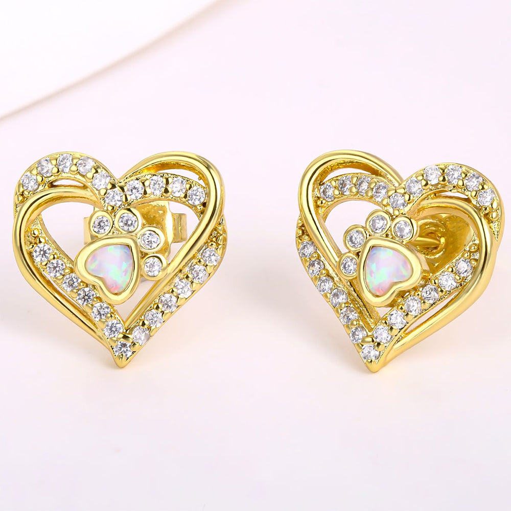 Kullattu TeräsKorvakorut Valkoisella Emporia® Kristallilla 1 