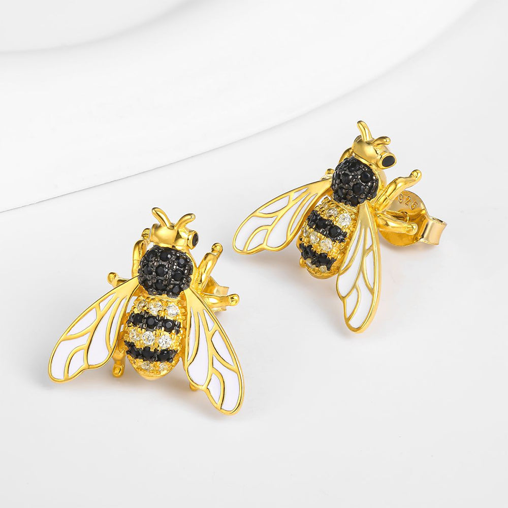 Kullattu TeräsKorvakorut Valkoisella Emporia® Kristallilla ja Mustalla Emporia® Kristallilla 1 