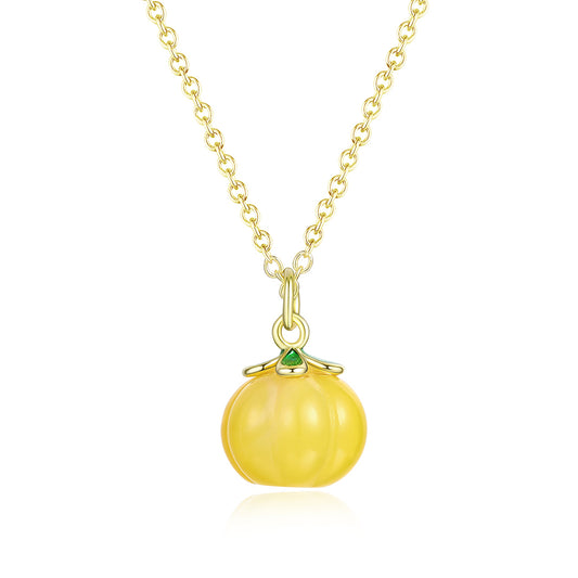 Kullattu TeräsKaulakoru Keltaisella Emporia® Kristallilla