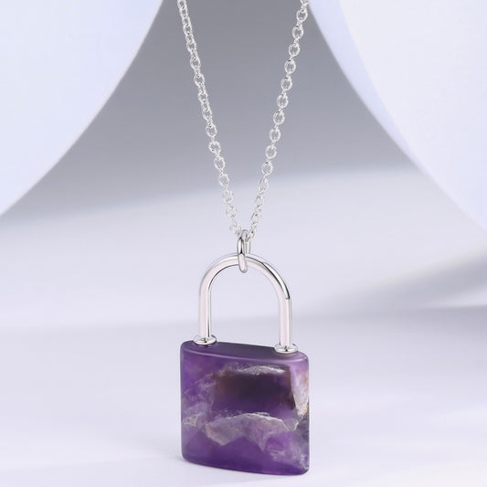 Kullattu TeräsKaulakoru Violetilla Emporia® Kristallilla