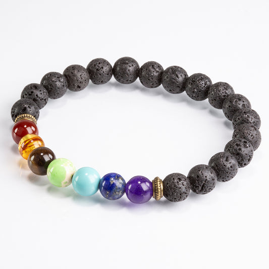 Rannekoru Punaisella Akaatilla ja Tiikerinsilmällä