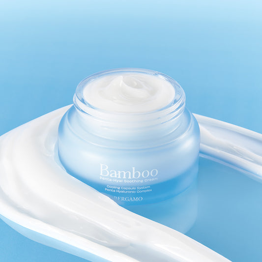BERGAMO Bamboo 5-in-1 -hyaluronihappoa sisältävä rauhoittava kasvovoide – 50 g