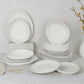Berlinger Haus 18-piece dinner set (6 dinner plates, 6 salad bowls, 6 dessert bowls), matte cream