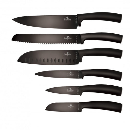 Berlinger Haus Metallic Line Shiny Black Edition 6-osainen veitsisarja (Metallic Line Shiny Black Edition)