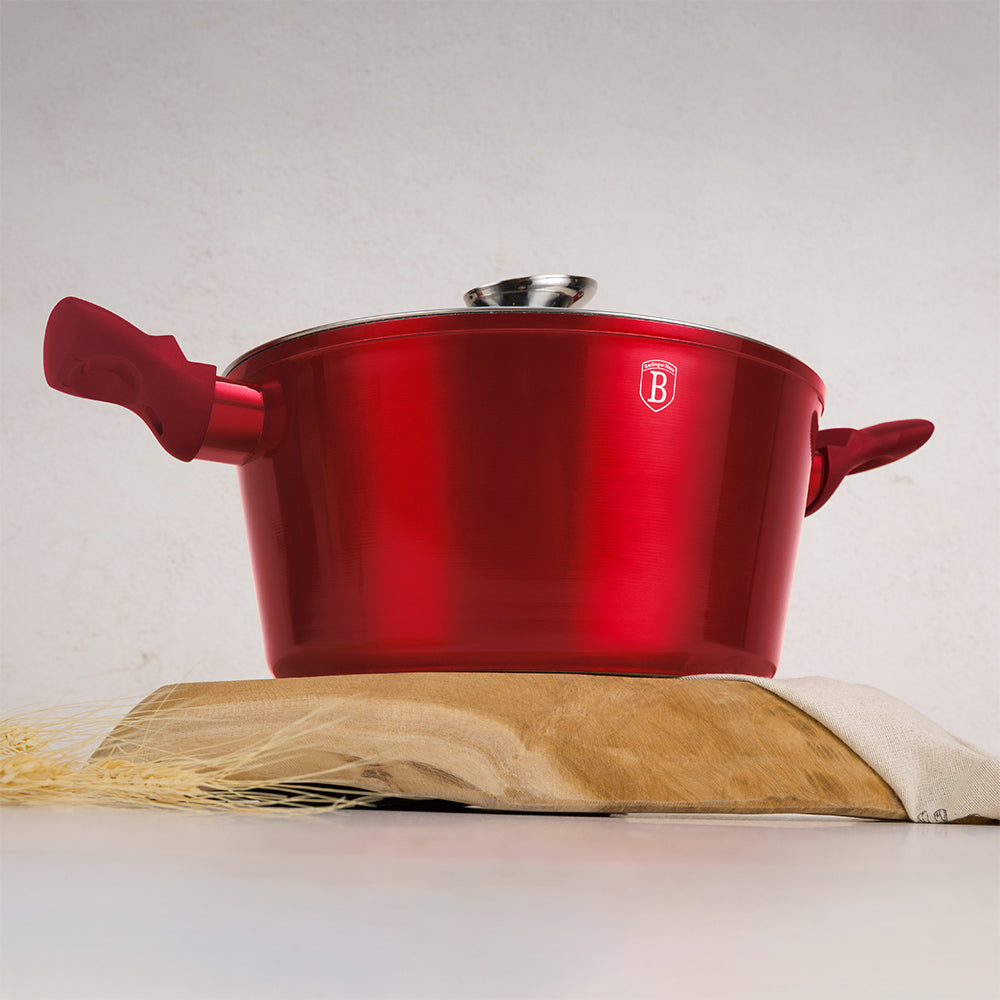 Berlinger Haus 11-piece cookware set, Metallic Line Burgundy Edition