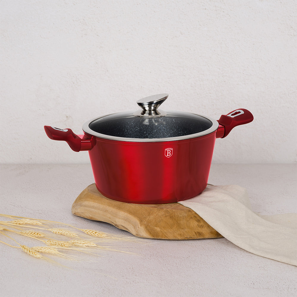 Berlinger Haus 11-piece cookware set, Metallic Line Burgundy Edition