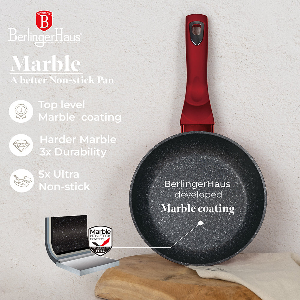 Berlinger Haus 11-piece cookware set, Metallic Line Burgundy Edition 16 