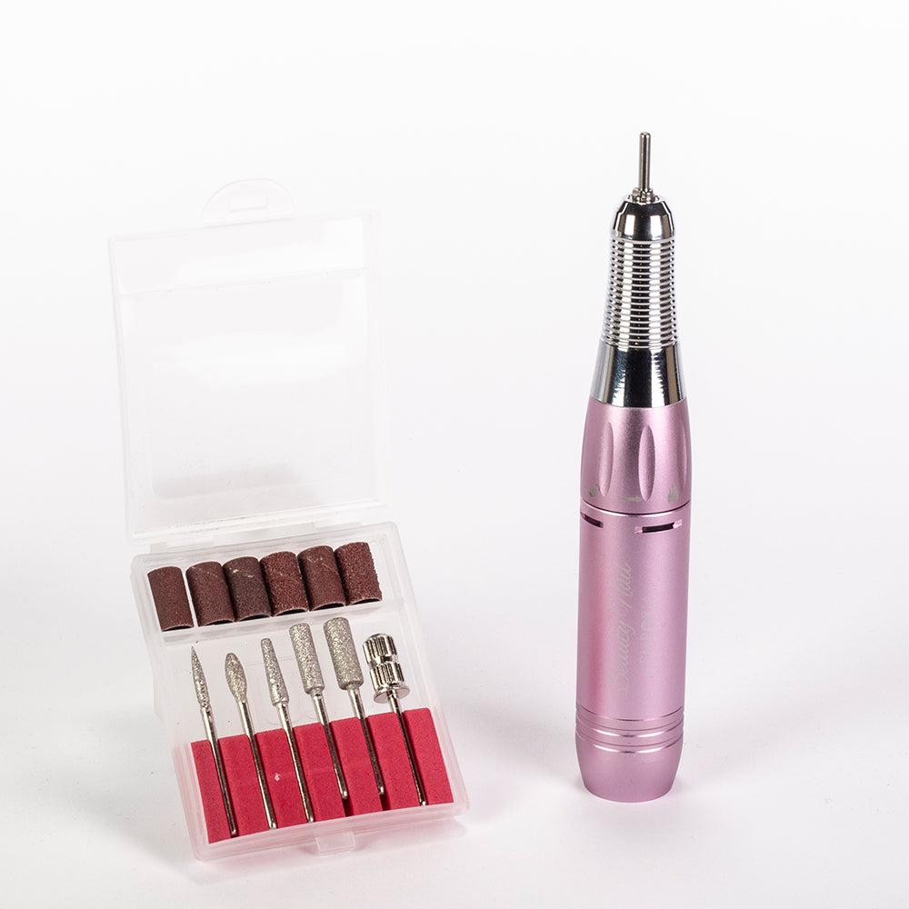 Emporia Beauty Nail Professional -kynsiviila vaihdettavilla terillä – vaaleanpunainen