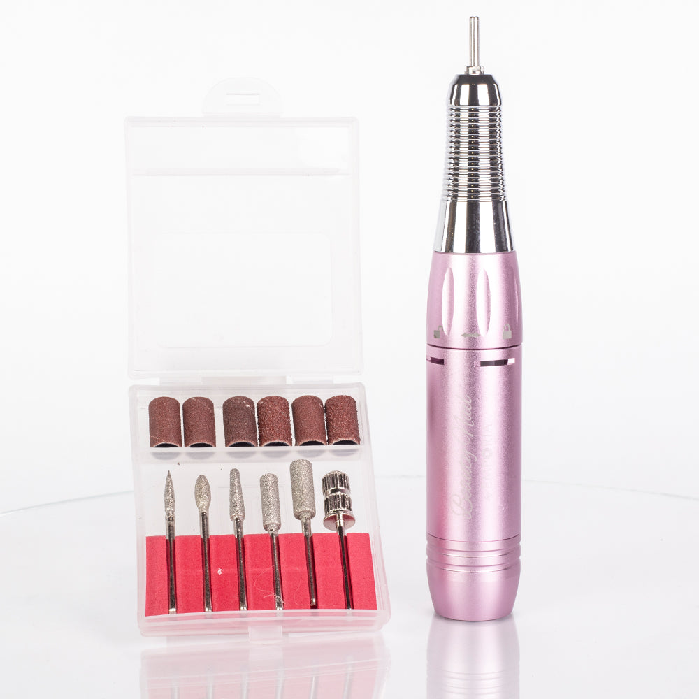 Emporia Beauty Nail Professional -kynsiviila vaihdettavilla terillä – vaaleanpunainen