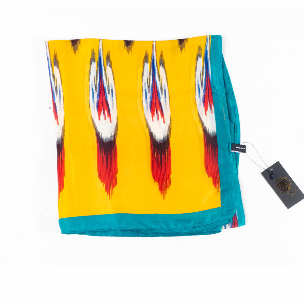 Peacock Prism -huivi, 85 x 180 cm, oranssi, korkealaatuista taidesilkkiä 1 