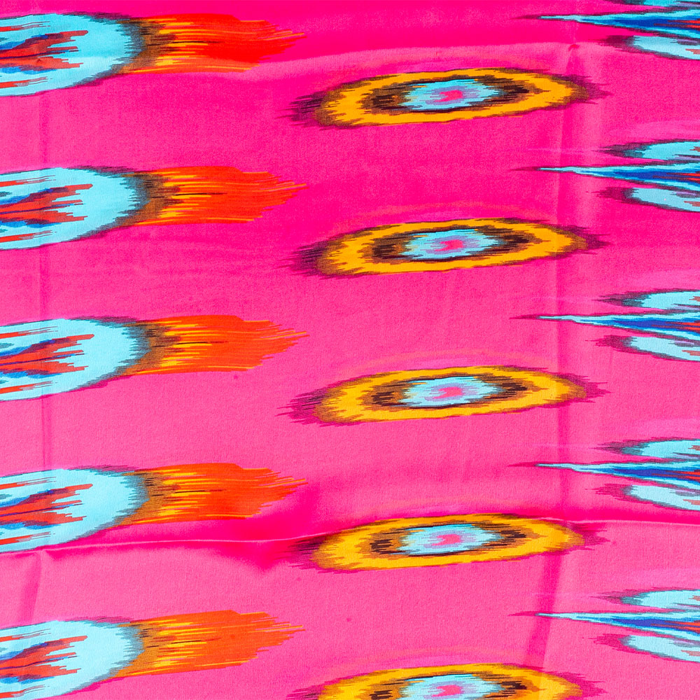 Peacock Prism -huivi, 85 x 180 cm, vaaleanpunainen, 100% vegaaninen silkki