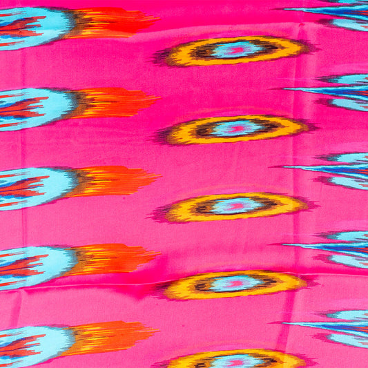 Peacock Prism -huivi, 85 x 180 cm, vaaleanpunainen, 100% vegaaninen silkki