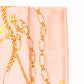 Regal Chains -huivi, 85 x 180 cm, vaaleanpunainen, 100% vegaaninen silkki