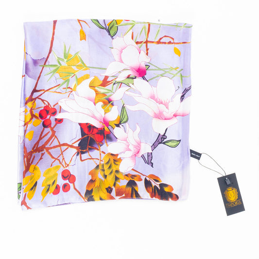 Eden's Bounty -huivi, 85 x 180 cm, lila, 100% vegaaninen silkki