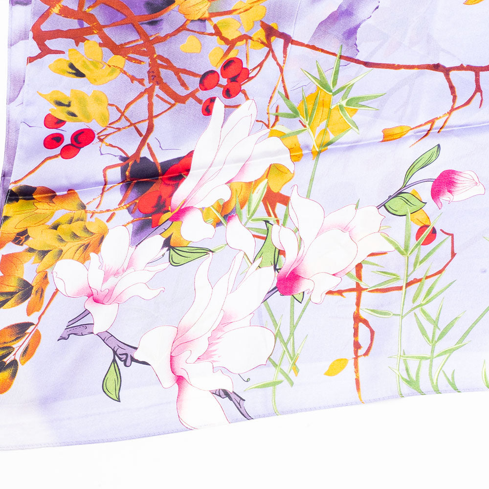 Eden's Bounty -huivi, 85 x 180 cm, lila, 100% vegaaninen silkki