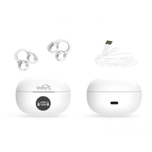 Starlyf Clip-On -korvakuulokkeet: langattomat korvakuulokkeet, joissa on käännös- ja äänenvoimakkuuden vahvistustoiminnot
