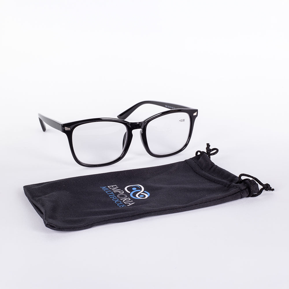 Emporia Multifocus Reading Glasses, Flexible power range: from 0.5 to 3, Black 3 