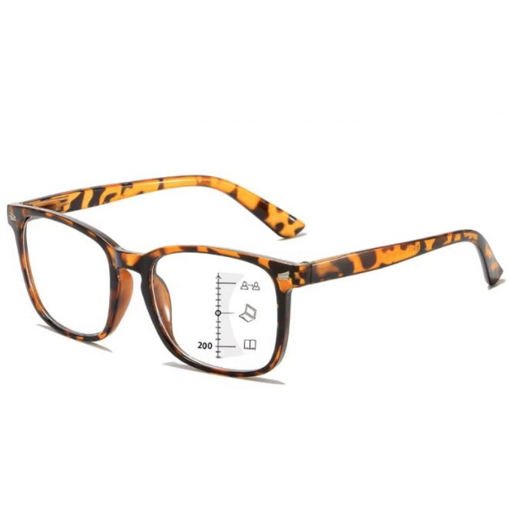 Emporia Multifocus Reading Glasses, Flexible power range: from 0.5 to 3, Tiger pattern 1 