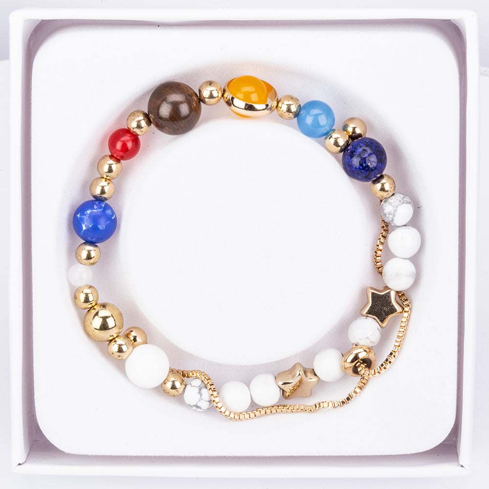 Kullattu TeräsRannekoru Karneolilla ja Tiikerisilmällä 2 