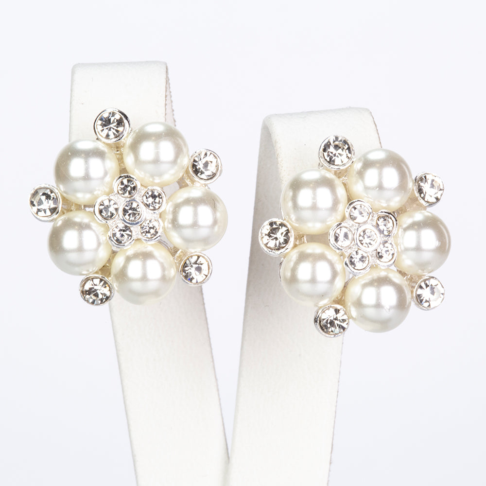 Kullattu TeräsSetti Lasihelmi ja Valkoisella Emporia® Kristallilla 2 