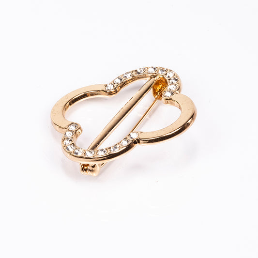 Kullattu TeräsSetti Valkoisella Emporia® Kristallilla ( Kaulakoru+Korvakorut+Rannekoru )