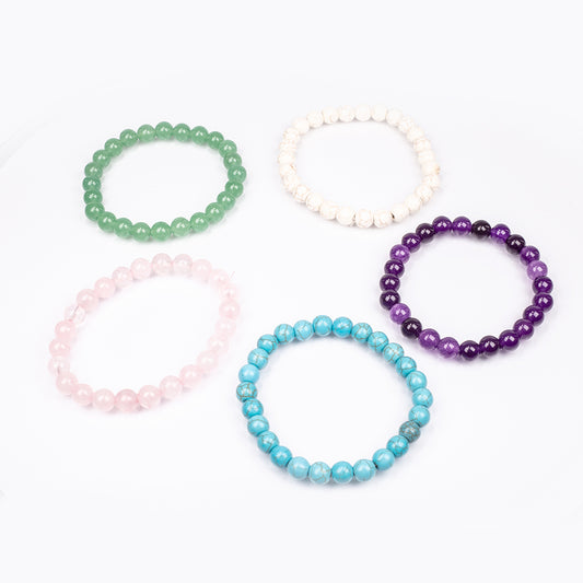 HelmiSetti Ametisti ja Vihreällä Aventuriinilla ( Rannekoru )