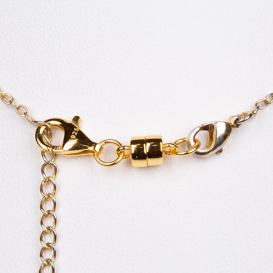 Keltakullattu hopea magneettilukko