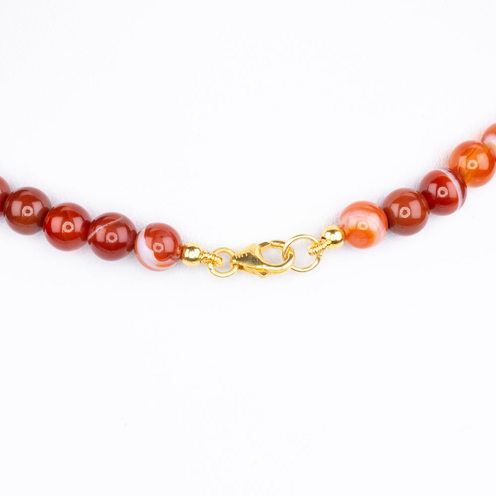 Kullattu hopeaSetti Punaisella Akaatilla ( Kaulakoru+Korvakorut+Rannekoru )