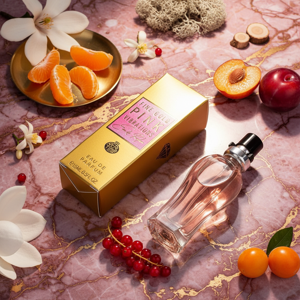 15ml EDP "FINE GOLD PINK VIBRATIONS" - hedelmäinen ja sitrusmainen tuoksu 1 