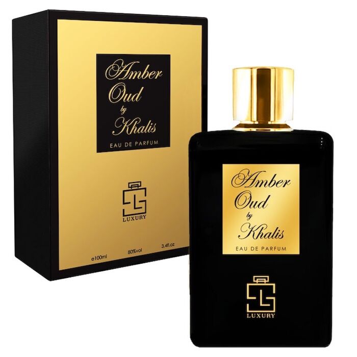 100 ml Eau de Perfume Oriental AMBER OUD BY KHALIS (TOP: CITRUS, LABDANUM, CLOVE, CINNAMON; MIDDLE: SANDALWOOD, CEDARWOOD, VETIVER; BASE: VANILLA, BALSAM, MUSK)