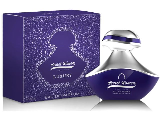 100 ml Eau de Perfume Oriental SECRET WOMEN (TOP: PEACH, BLACKCURRANT, GREEN; MIDDLE: TUBEROSE, WATERY; BASE: SANDALWOOD, LACTONE, COCONUT, MUSK)