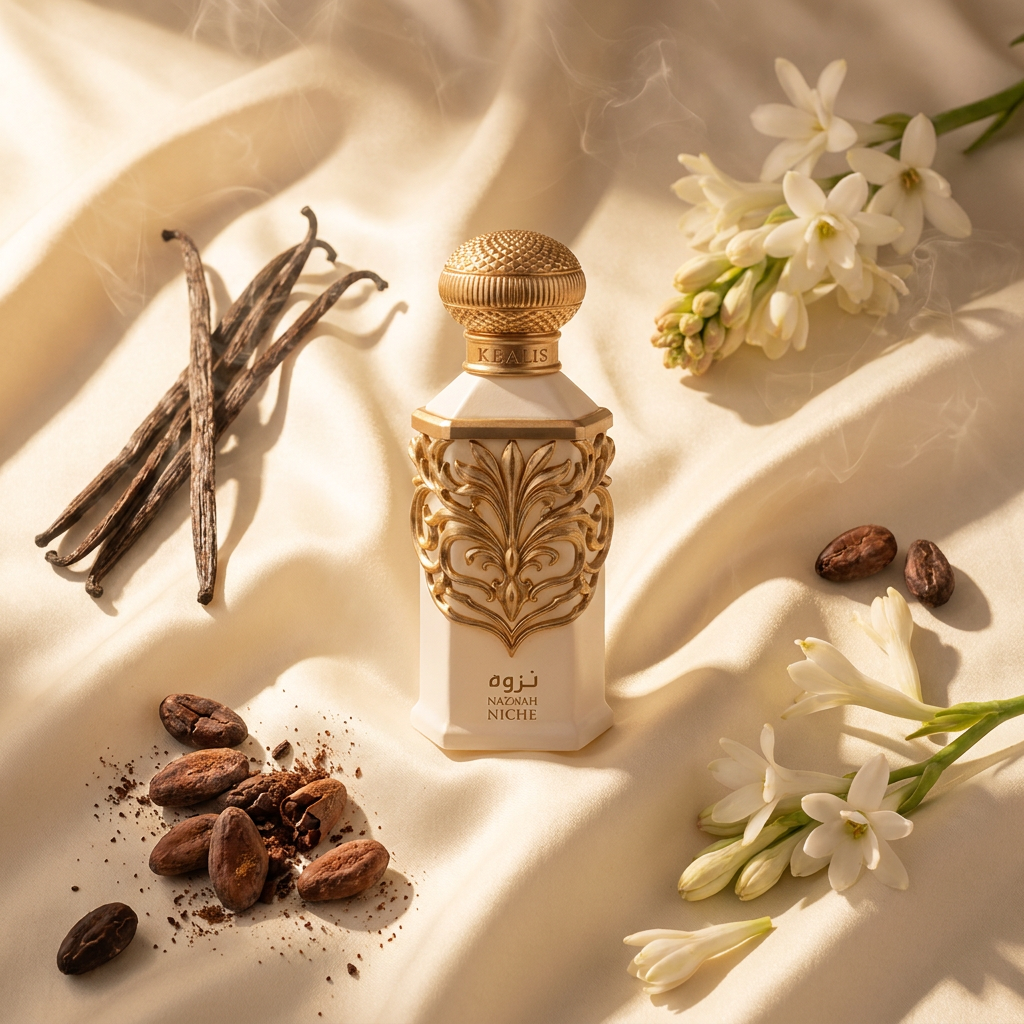 100 ml Eau de Perfume Oriental NAZWAH (TOP: Milk, Ambrette (Musk Mallow) and Mystikal; MIDDLE: Tuberose, Jasmine, Incense and Mahonial; BASE: Vanilla, Musk, Tonka Bean and Cacao) 3 