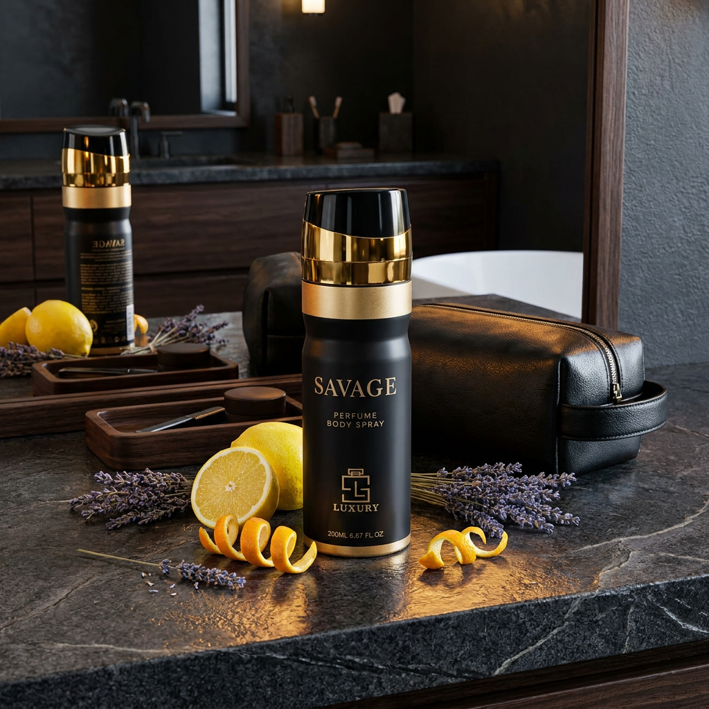 Perfume Body Spray SAVAGE 200 ML (TOP: GRAPEFRUIT, PINK PEPPER, LEMON, MANDARIN; MIDDLE: ELEMI, LAVENDER, GERANIUM, MAGNOLIA; BASE: PATCHOULI, MUSK, LEATHER, TONKA, WOODY, AMBER) 4 
