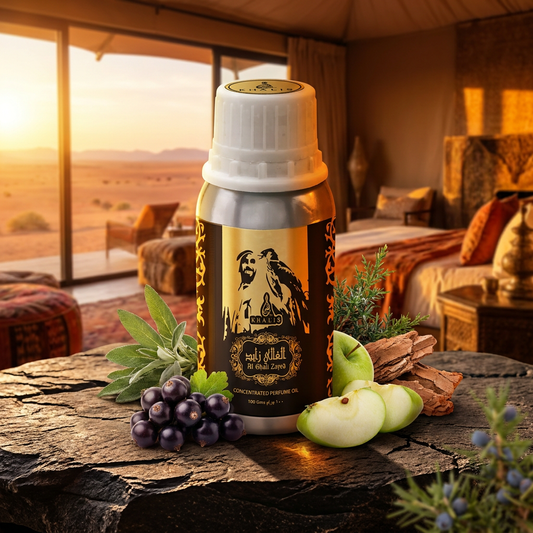 Al Ghali Zayed -tiivistetty hajusteöljy 100 ml – hedelmäinen ja puumainen unisex-tuoksu