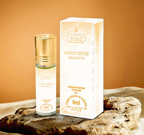 ADORABLE DE PARIS 6 ml perfume oil (TOP: BERGAMOT, MANDARIN, SWEET PEA; MIDDLE: JASMINE, ROSE; BASE: SANDALWOOD, MUSK, AMBER) 1 