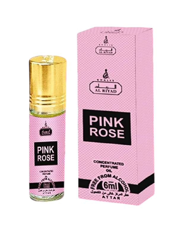 PINK ROSE 6 ml perfume oil (TOP: CASSIS, PINAPPLE, PINK PEPPER; MIDDLE: ROSE, JASMINE, MUGUET; BASE: PATCHOULI, INNCENSE, VANILLA, MUSK)