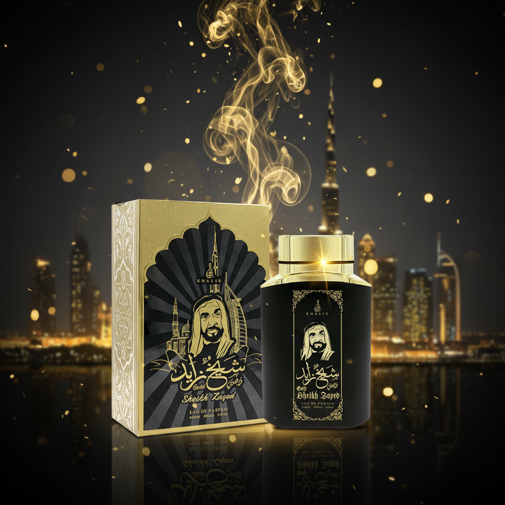 100 ml Eau de Hajuvesi SHEIKH ZAYED GOLD - Mausteinen ja Puinen Tuoksu Miehille 10 