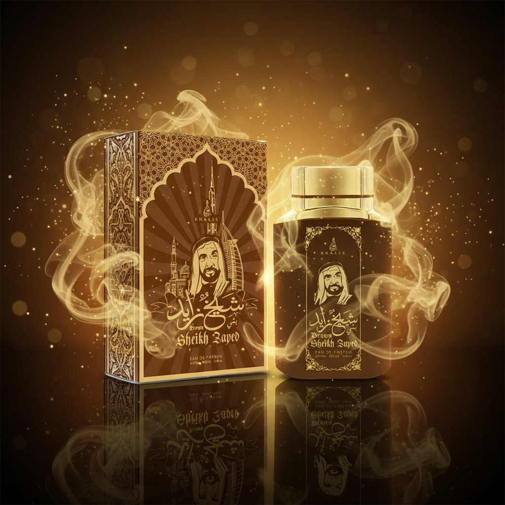 100 ml Eau de Hajuvesi SHEIKH ZAYED BROWN - Oud ja Vanilja Tuoksu Miehille