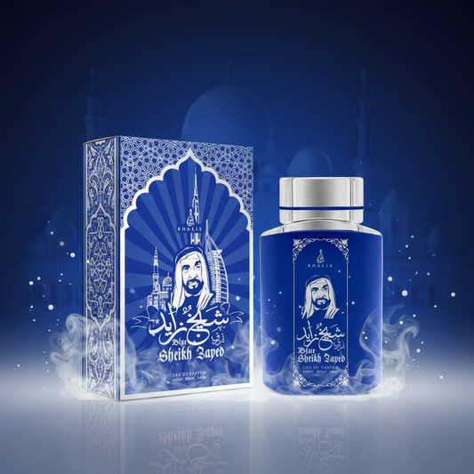 100 ml Eau de Hajuvesi SHEIKH ZAYED BLUE - Myskin ja Oudin Tuoksu Miehille